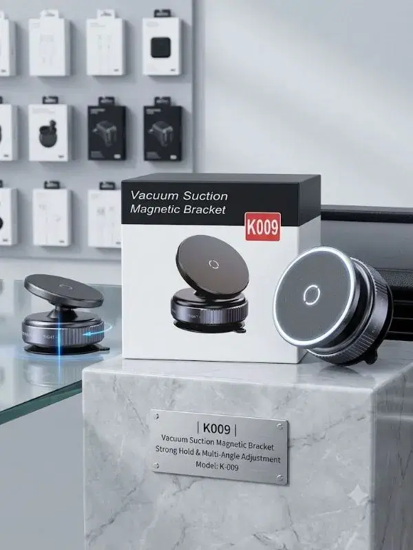 K009 Vacuum Suction Magnetic Bracket, a universal phone holder designed for various surfaces.
