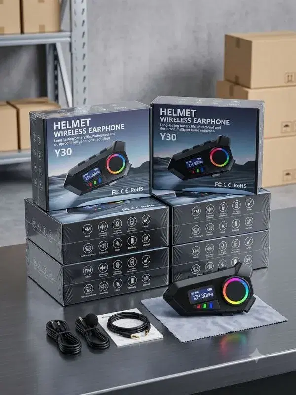 Y30 Helmet Bluetooth Wireless Headset