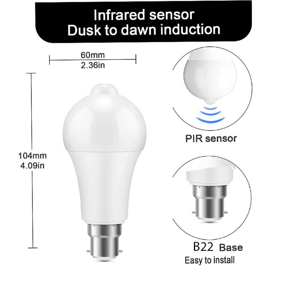 5watt PIR motion Sensor Bulb (Movement Detection On Dark)