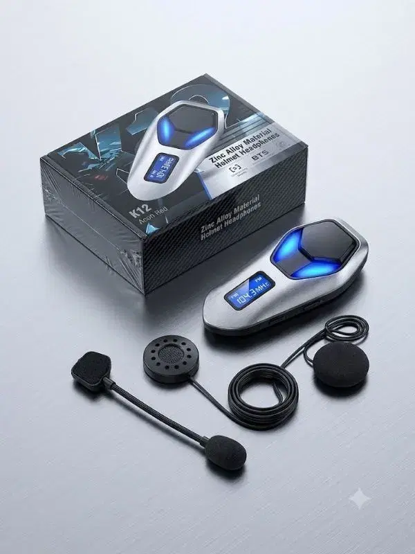 K12 Wireless Earphone BT Headphones Waterproof Rider Communication Helmet Headset headphone
