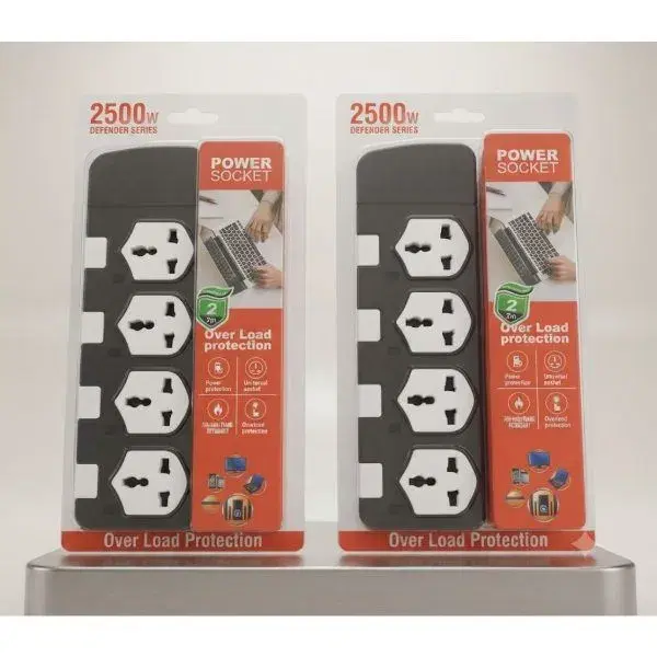 Powerking ,2500W 4-Port Multiplugs-2M long.