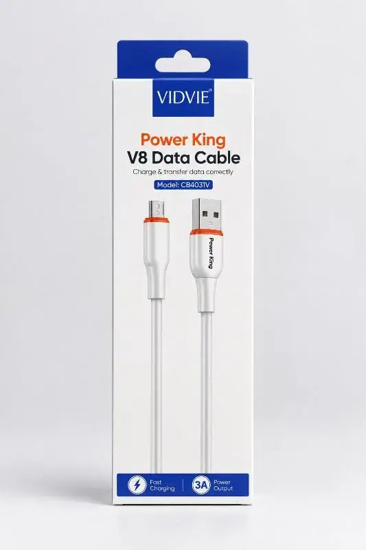 Vidvie V8 3A Fast Charging Data Cable.