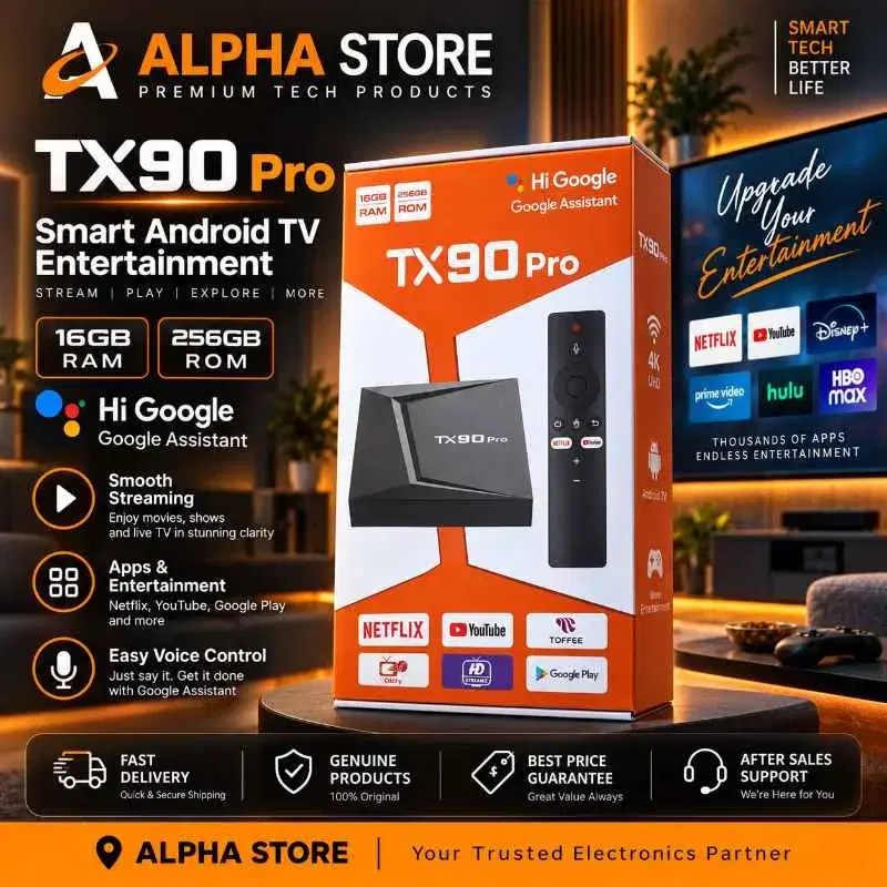 TX90 Pro Android 17 Varson 14K Ultra HD Smart Android TV Box with Voice Control Remote