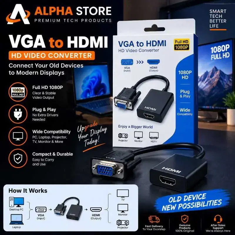 Vga to hdmi adaptor by Alpha Store