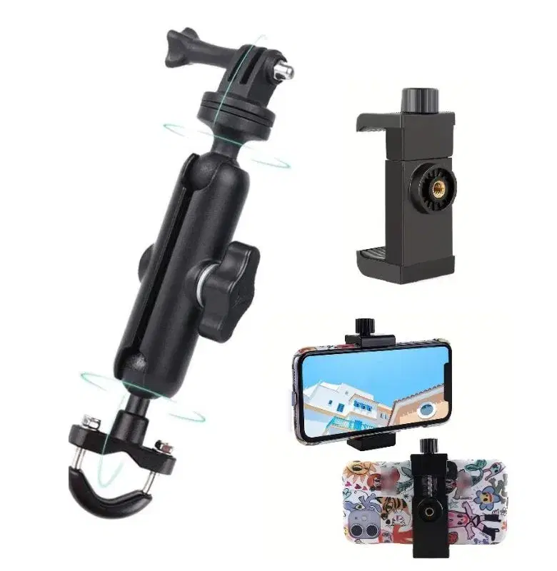 ONESAM OS M12 360° Rotation Rearview Mirror Gopro Mount