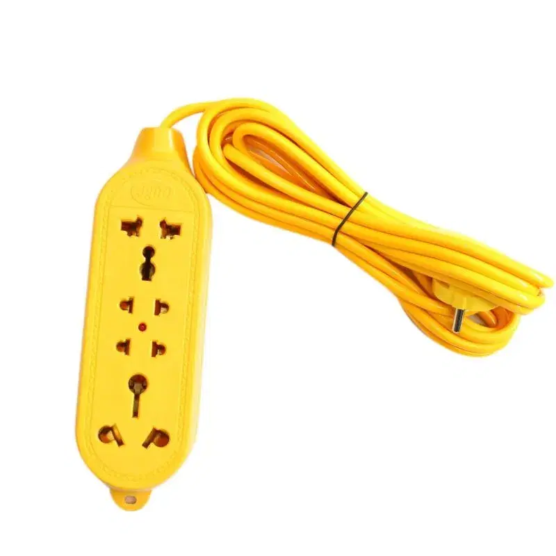 Yellow Multiplug 5meter, 4 Ports