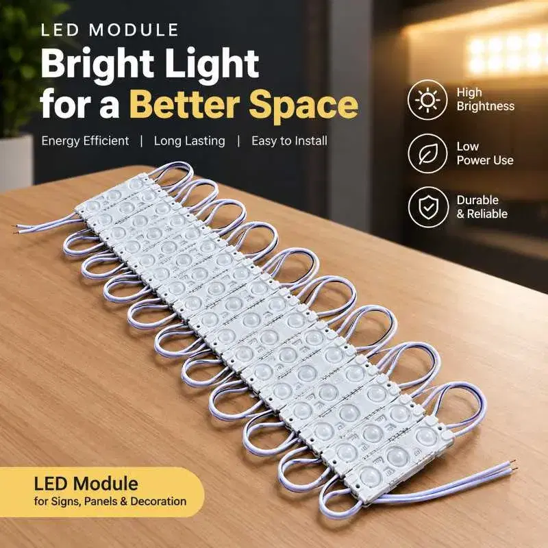 12V LED Module Light, Dc light, High Brightness LED Injection Module for Sign Board, Letter & Decoration (20 pcs ko pack)
