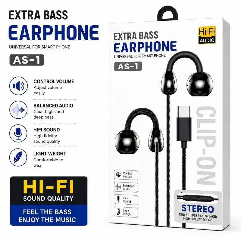 AS-1 EXTRA BASS EARPHONE