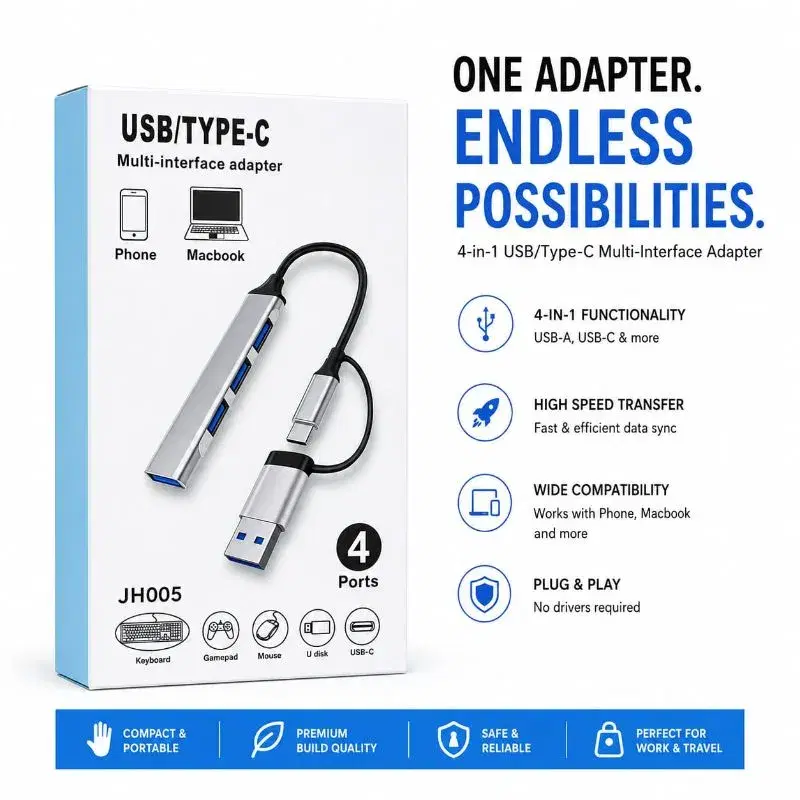 USB/TYPE-C MULTI-INTERFACE ADAPTER