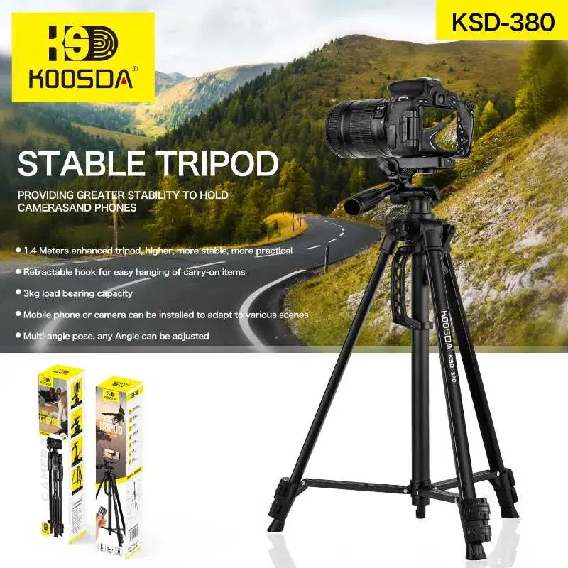 KSD-380 STABLE TRIPOD PROVIDING GREATER STABILITY TO HOLD CAMERA STAND PHONE