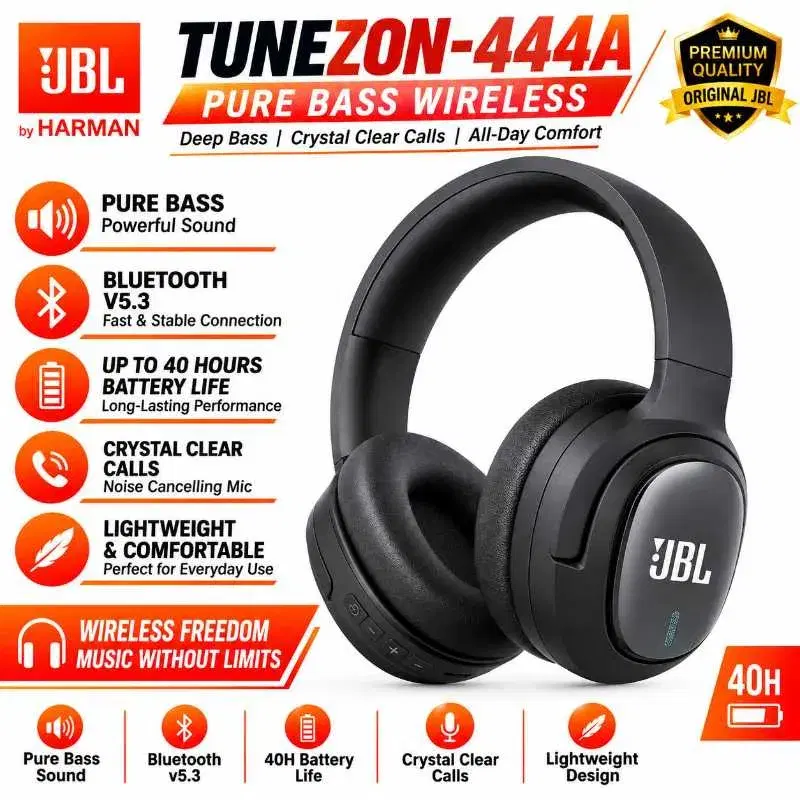 JBL TUNE ZONE-444A PURE BASS WIRELESS HEADPHONE
