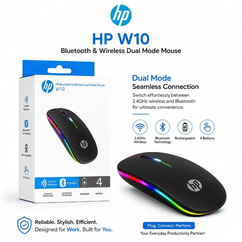 HP W10 BLUETOOTH & WIRELESS DUAL MODE MOUSE