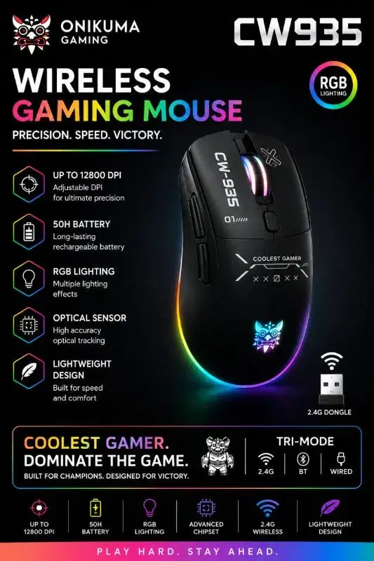CW935 WIRELESS GAMING MOUSE