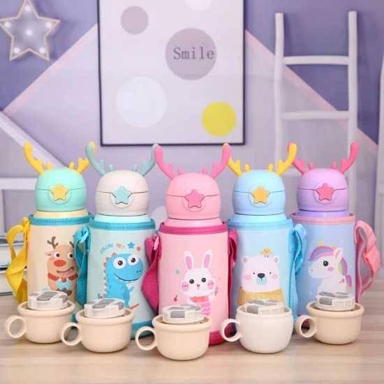 Baby Ear Bottle 2in1 Cup And Pipe Changeable 500ml