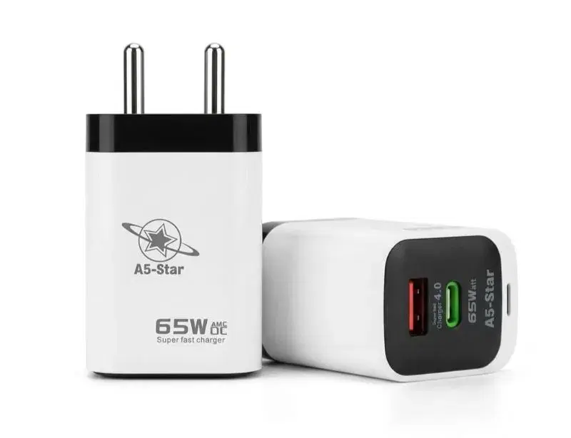A1 STAR A5-U1000 MAX 65W PD+QC DUAL PORT CHARGER ADAPTER