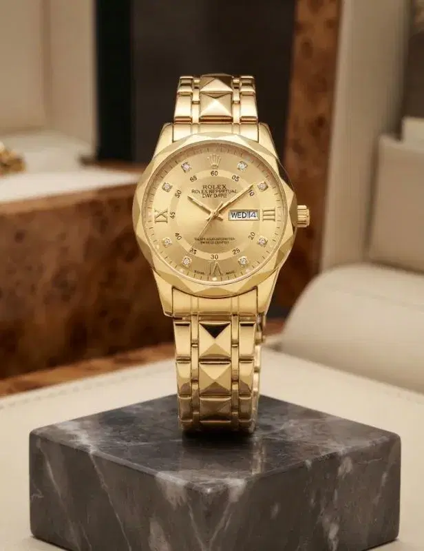 Rolex Luxury Golden & Two Tone Date Function Watch For Gents