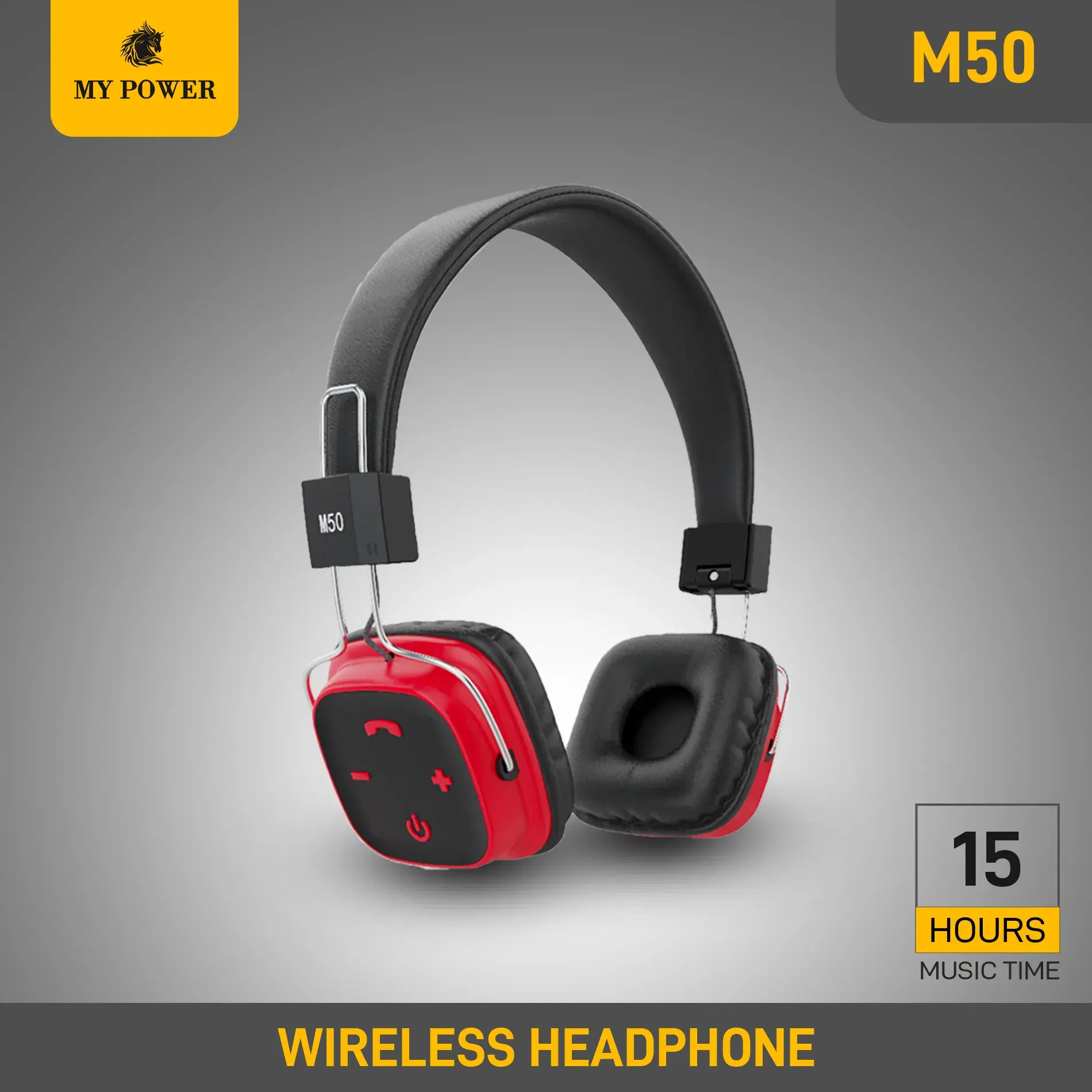 Wireless Bluetooth Headphone M50 Mypower type c port