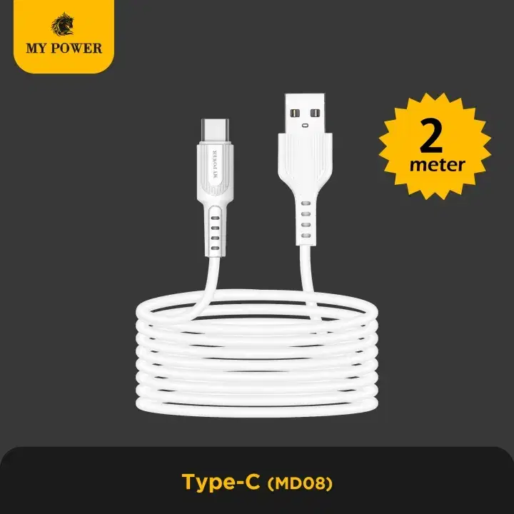 Mypower Data Cable Soft , Type C 2 meter MD-08 Fast charging