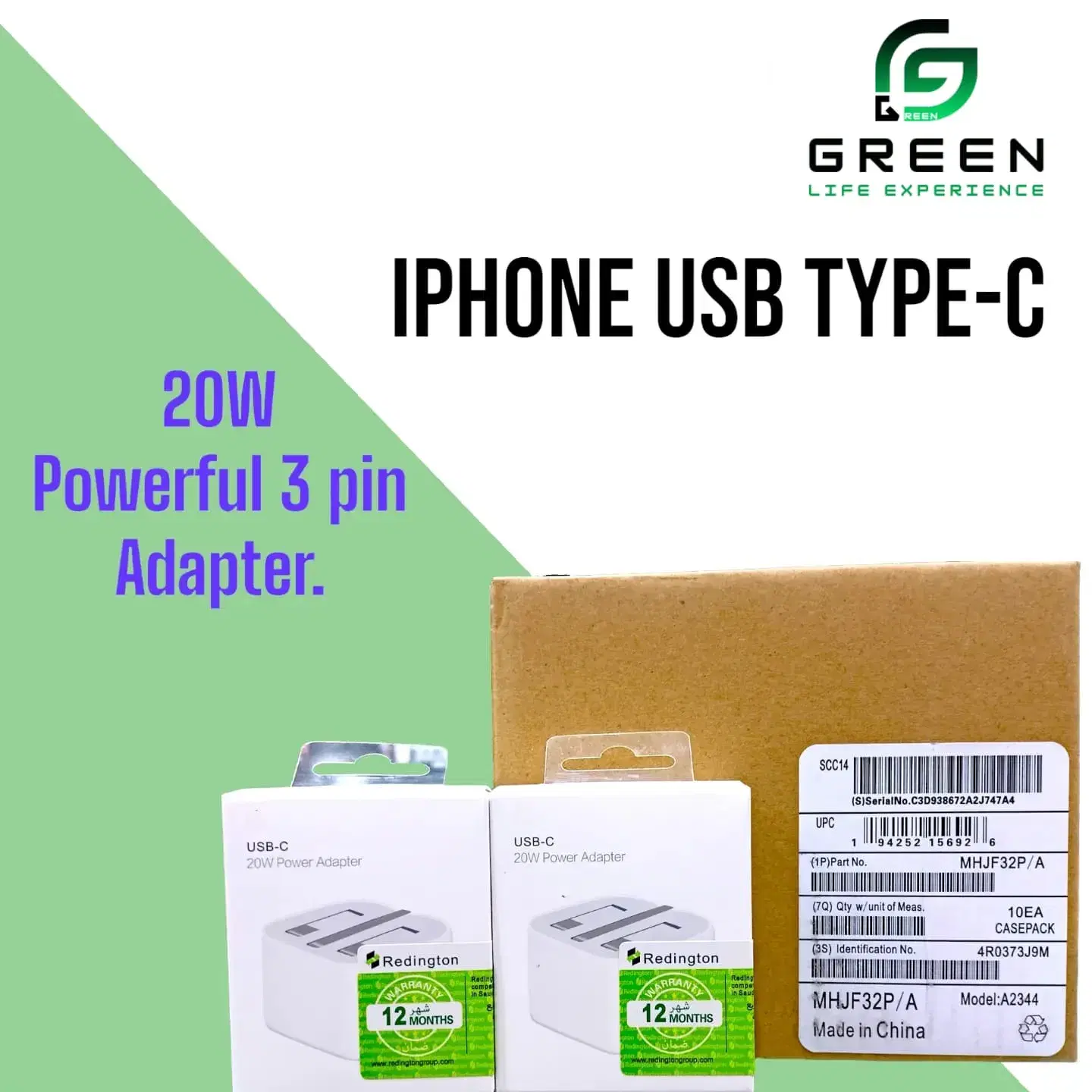 iPhone USB Type C Green
