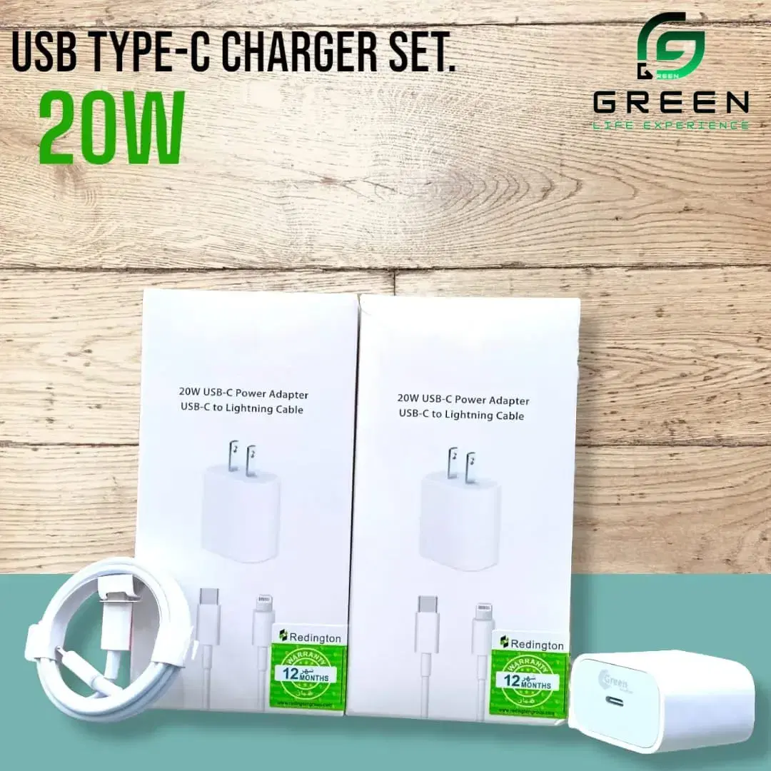USB Type C Charger Set Green