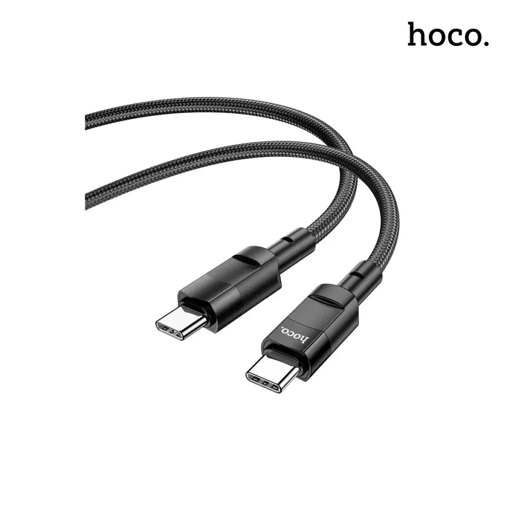 HOCO U106 2-in-1 20W PD/100W Moulder fast charging data cable for Type-C to Type-C/iP
