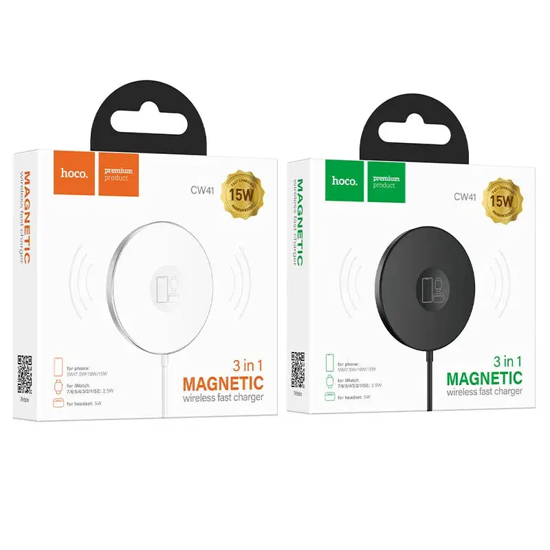HOCO CW41 Delight 3-in-1 magnetic wireless fast charger