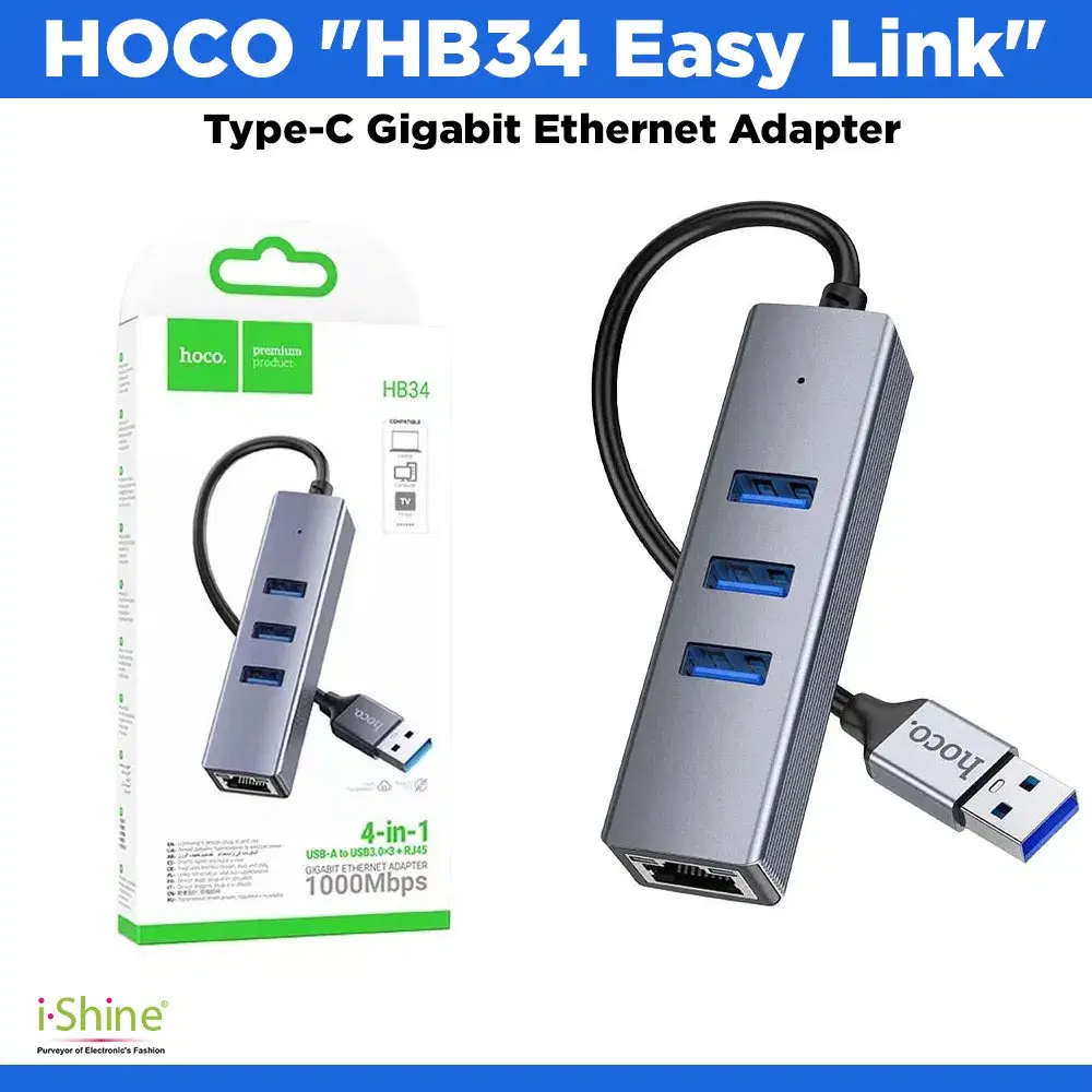 HOCO HB34 Easy link Type-C Gigabit network adapter