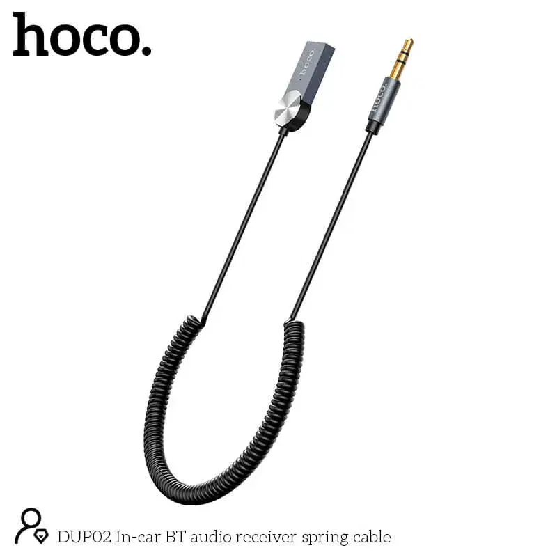 HOCO DUP02 In-car BT audio receiver spring cable