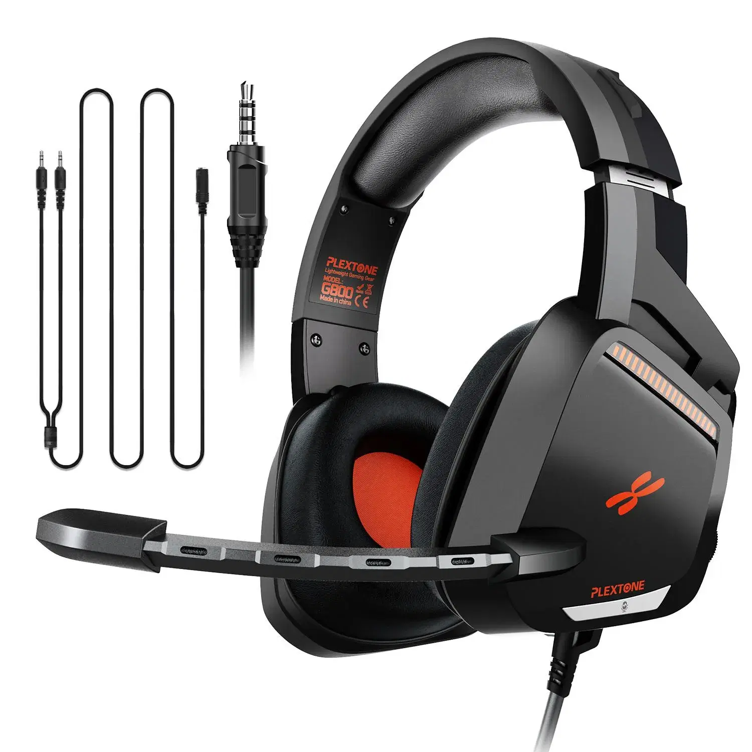 PLEXTONE G800 Mark II Gaming Headset Deep Bass Stereo Headphones with HD Mic for Laptop PC Mobile Phone & PS