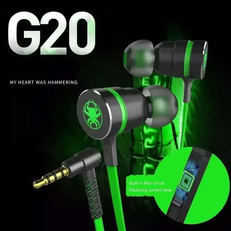 PLEXTONE G20 Noise-Cancellation Earpieces with Mic Portable Noise Reduction Sports In-ear Headphones