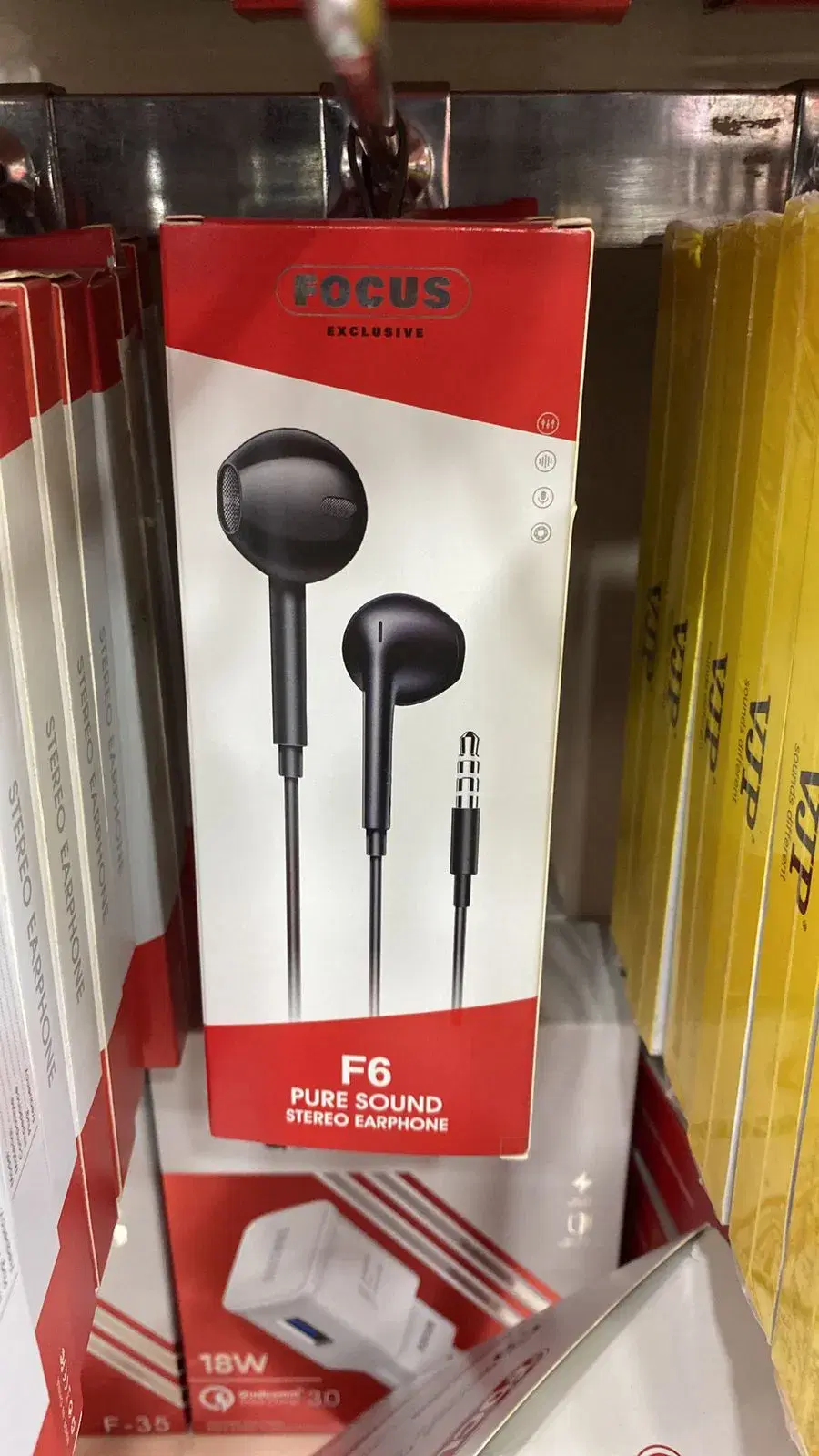 Focus Earphone F-6 Pure Sound Stereo Sound
