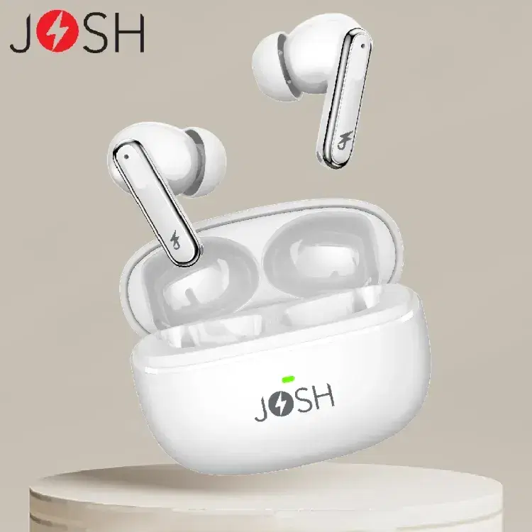 JOSH Spacebuds MAX Truly Wireless Earbuds with 40 Hrs Playtime, Quad Mics with ENC Tech, 13mm Immersive Drivers, Fast Connect v5.3, Fast Charge, IPX4
