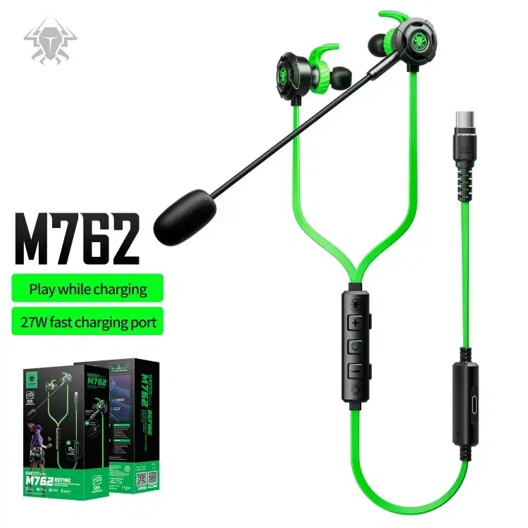 PLEXTONE M762 2in1 PD27 Charger Super Bass Stereo Earphone With Detachable Long Mic