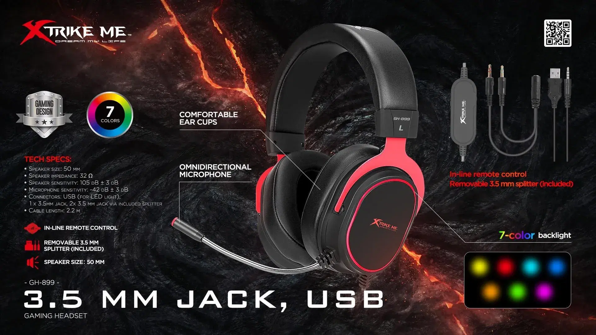 XTRIKE GH-899 Wired gaming headphone