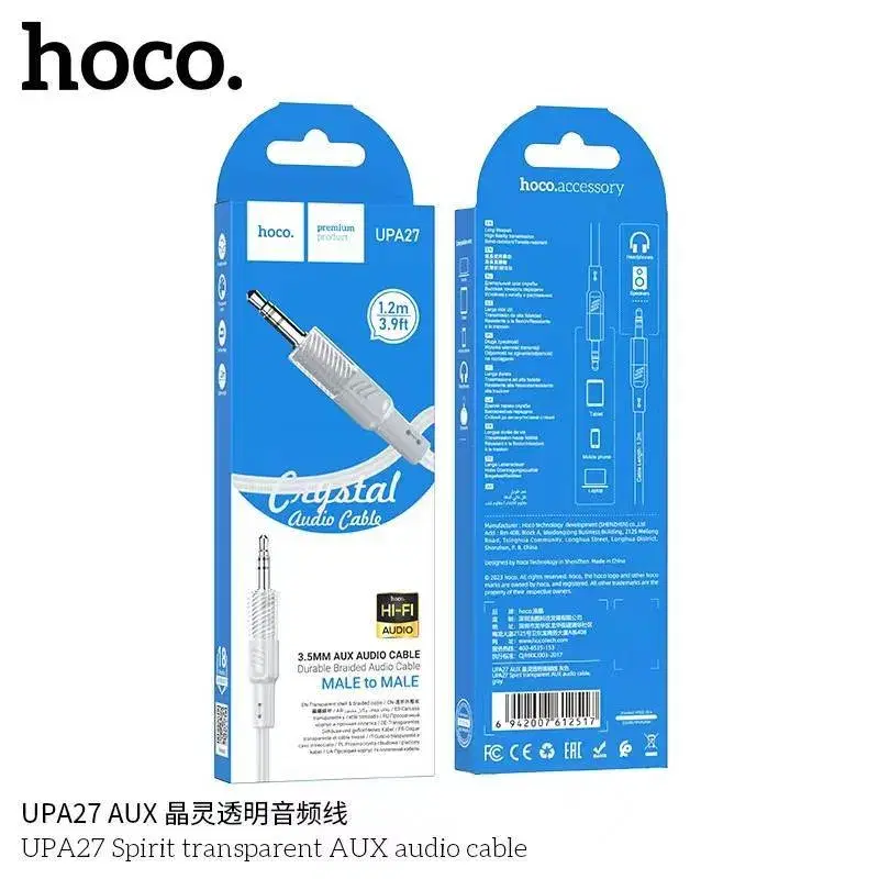 Hoco UPA27 Spirit transparent AUX audio cable
