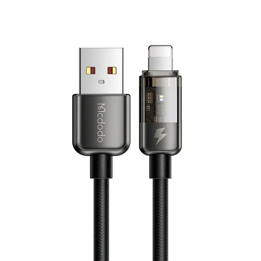 MCDODO CA-3140 Auto power-off lightining transparent data cable, 1.2m