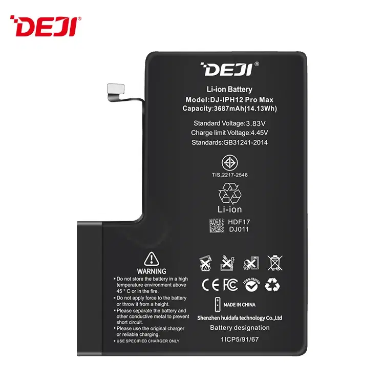 Deji 3687mah Original Capacity Battery for Iphone 12 Pro Max by Arrows
