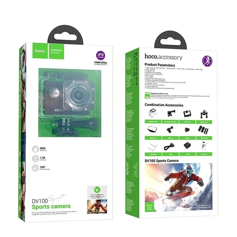 HOCO DV101 dual color screen sports camera