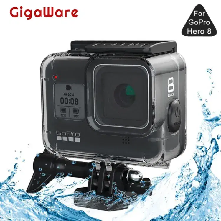 Gigaware Waterproof Protective Housing Gopro Case for Hero 8 Cover Black