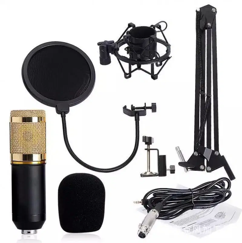 BM-800+ V8 Condenser Microphone With Shock Mount For Studio Recording
