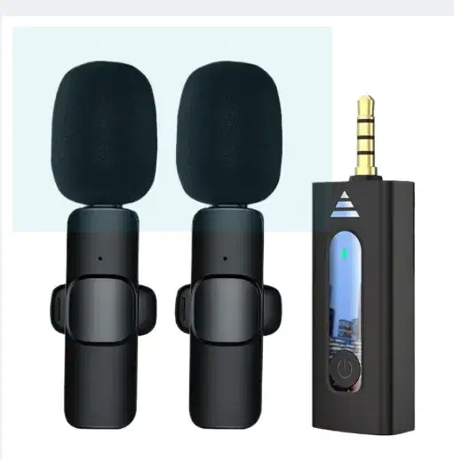 K35 Dual Wireless Microphone For 3.5mm Supported Devices Camera, DSLR