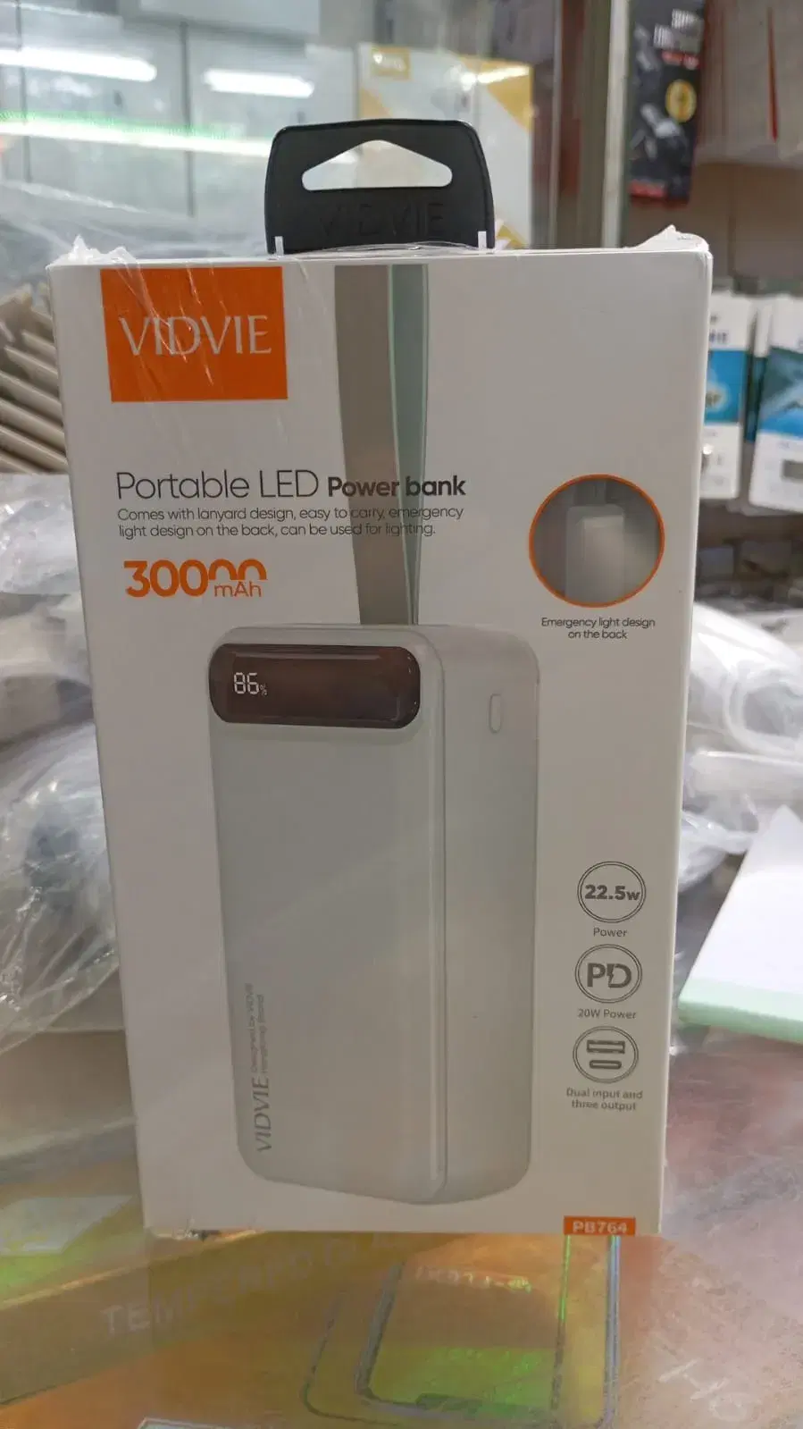 Vidvie PB764 Portable LED Powerbank ll 30000mAh