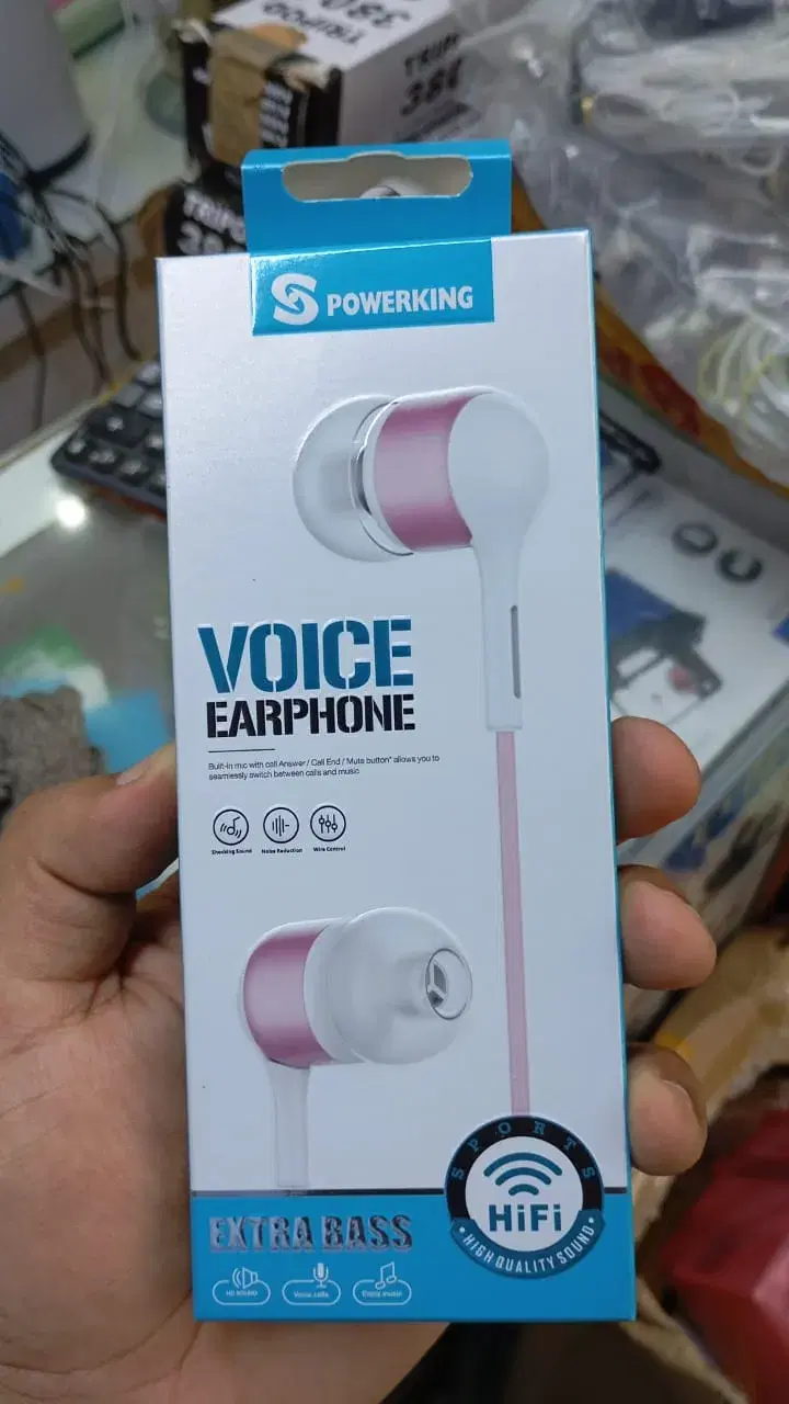 Voice earphone extra bass by Powerking