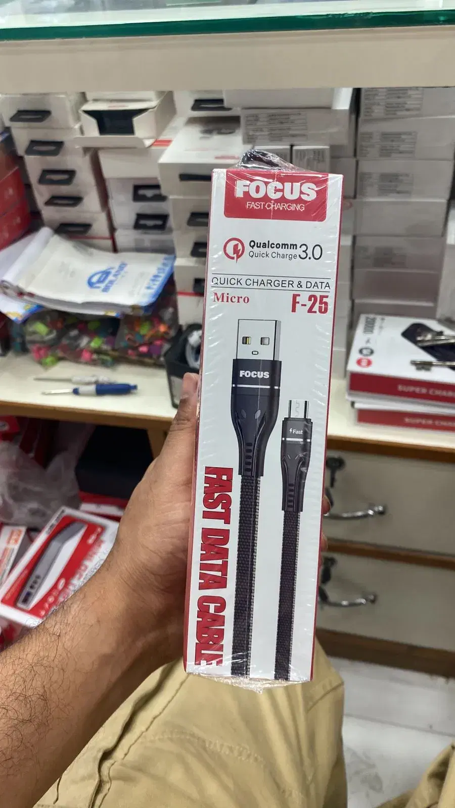 F25 Micro ll Focus Qualcomm Quick Charge 3.0 Data Cable For Micro
