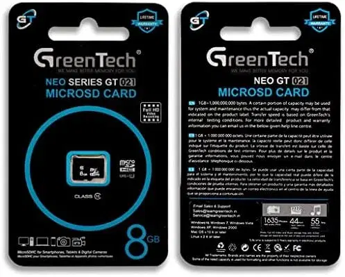 Green Tech 8GB Micro SD Memory Card by Robotek