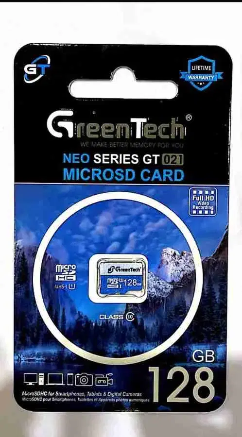 Green Tech 128GB Micro SD Memory Card by Robotek