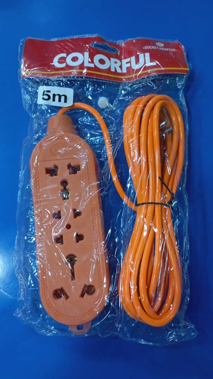 4 AC Outlet 5 Meter Length Universal Extension Cord / Multiplug