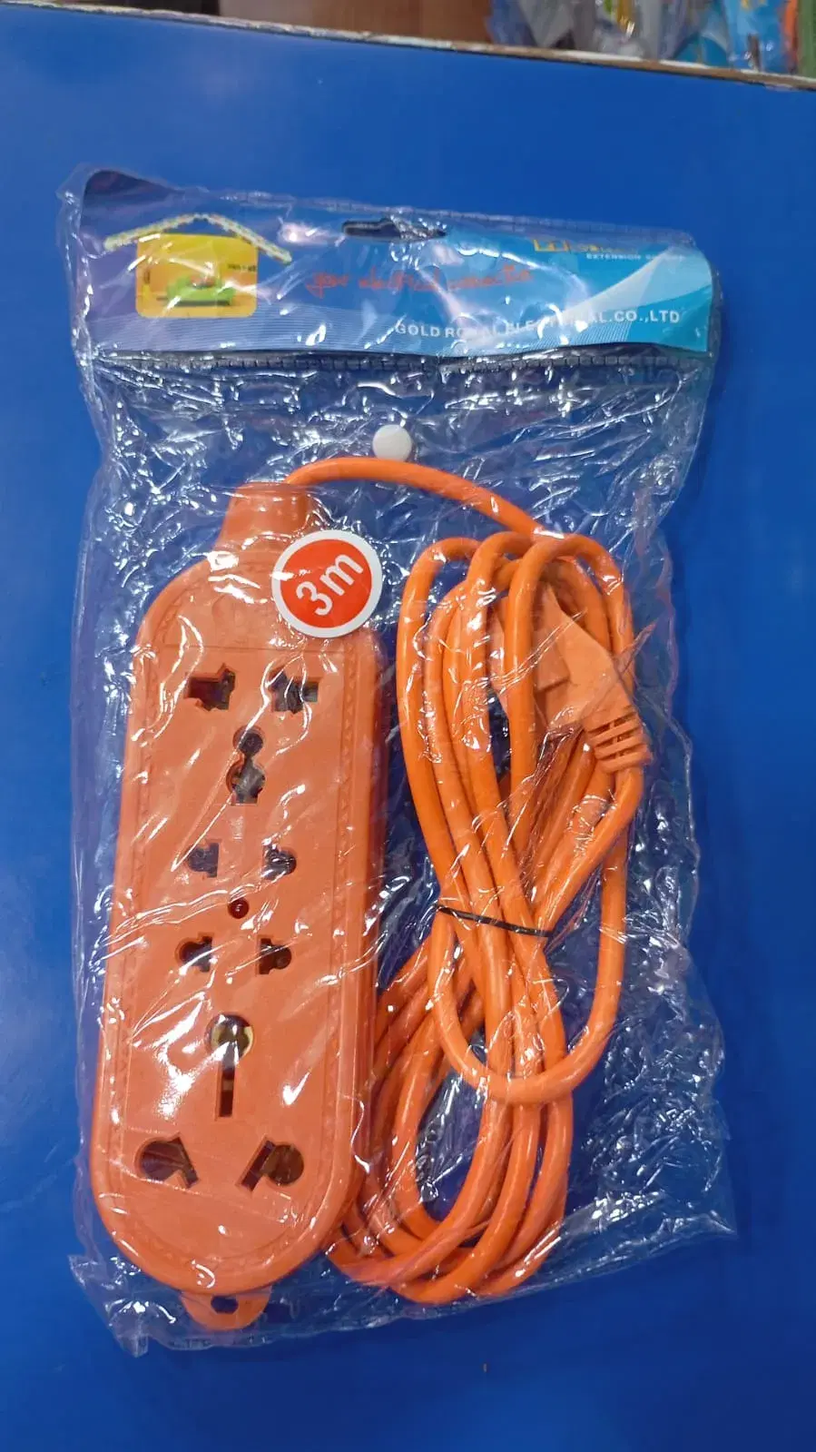 4 AC Outlet 3 Meter Length Universal Extension Cord / Multiplug