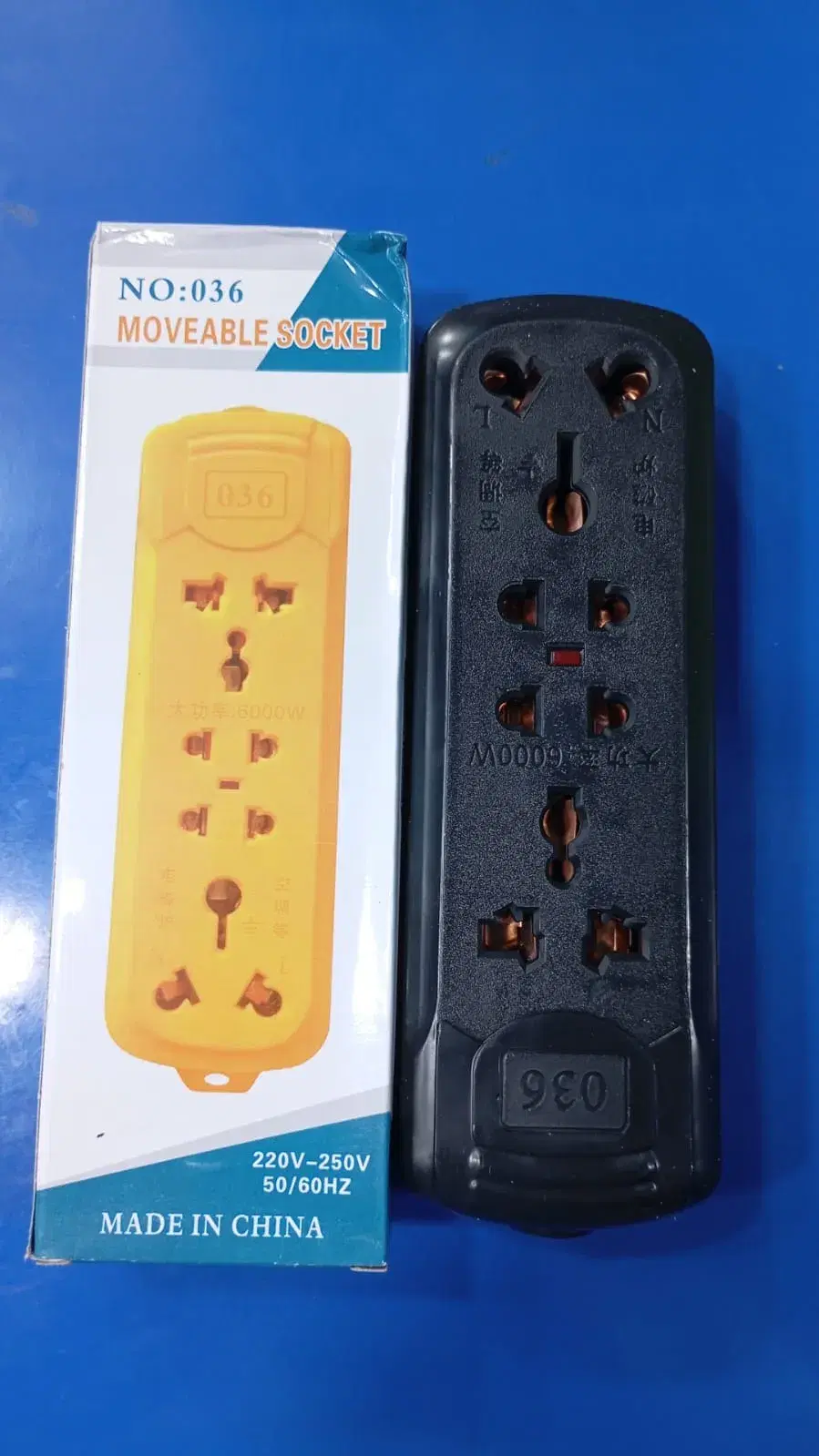 No:036 Moveable Socket With 4port 220V-250V