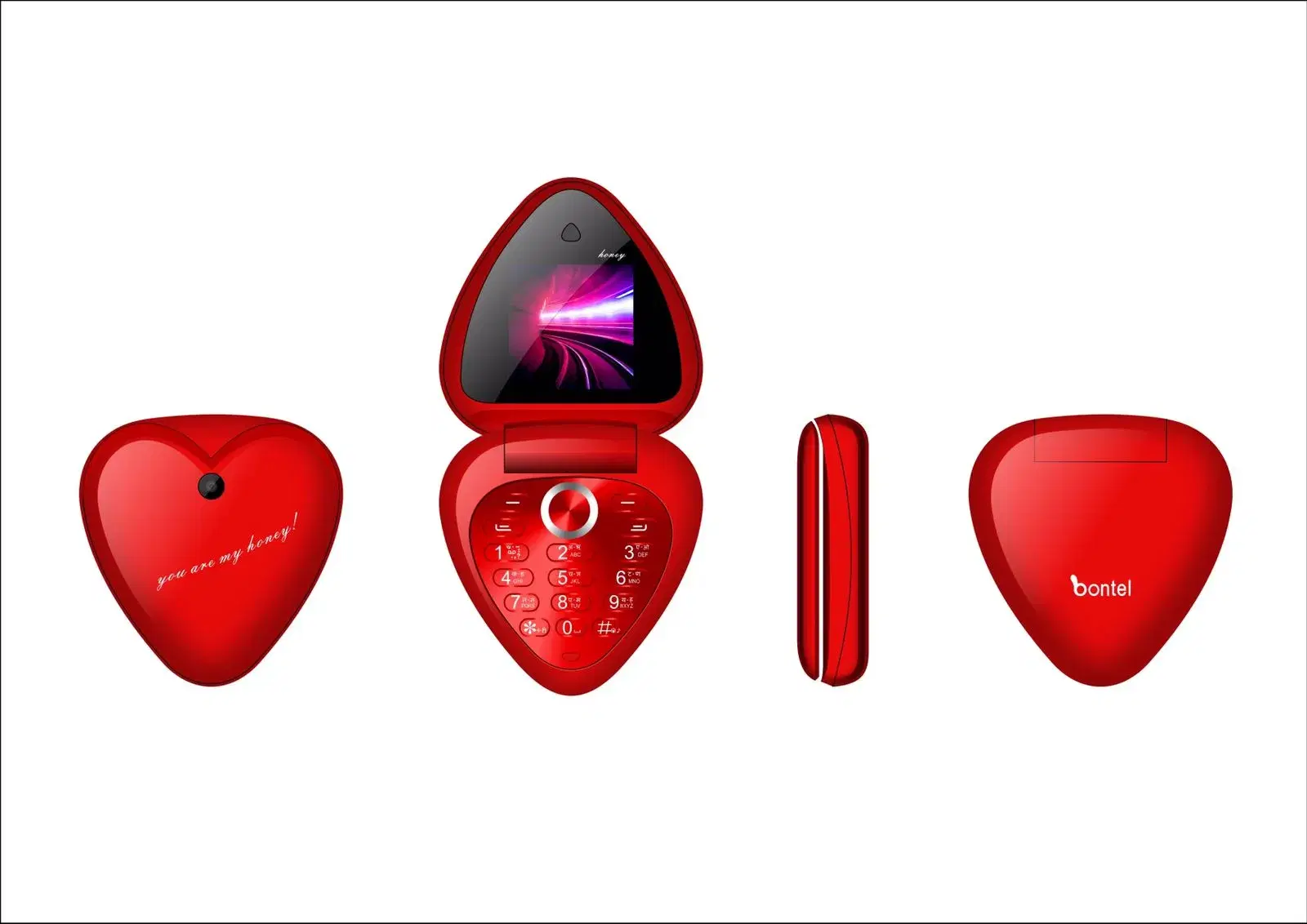 Bontel Honey Flip Mobile Phone - Dual SIM